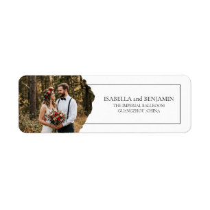 Foto de pareja personalizada etiqueta de dirección