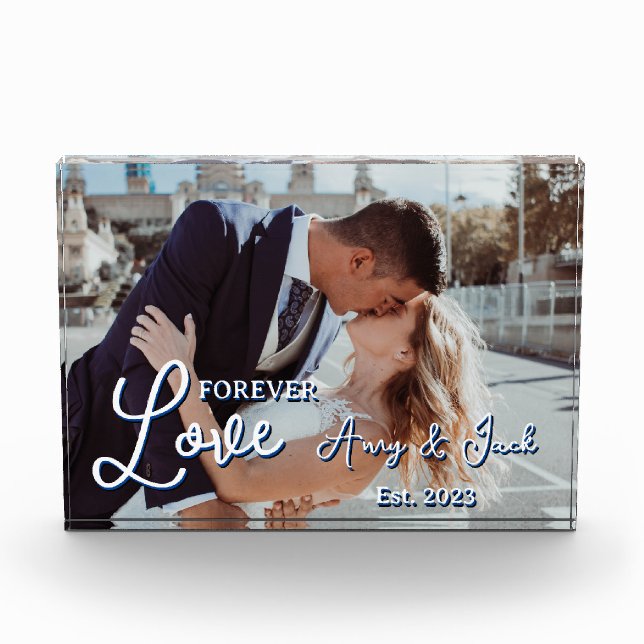 Foto de pareja romántica con nombres (Anverso)