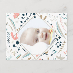 Foto de Pastel Woodland Tarjeta postal de invitaci