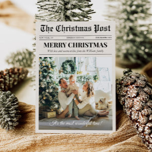 Foto de periódico de Navidad moderna feliz
