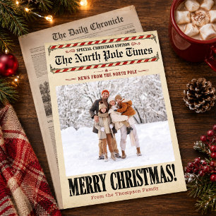 Foto de periódico de Navidad vintage