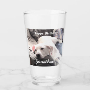 Foto de perro blanco tierno con mejor amigo papá