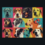 Foto de perro de arte pop - Poster de bloques de c<br><div class="desc">"Pop Art Dog Photo - Modern Retro Color Block Poster" Eleva tu espacio con nuestro poster "Pop Art Dog Photo", una pieza audaz y vibrante que combina a la perfección las tendencias modernas con un toque de encanto retro. Este poster presenta un diseño elegante de bloques de color que destaca...</div>