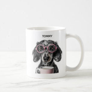 Foto de perro personalizada Taza de café con nom