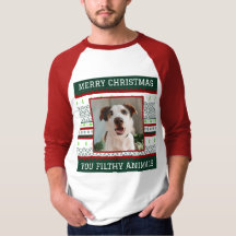Foto de perro personalizado Navidades feos Camisa 