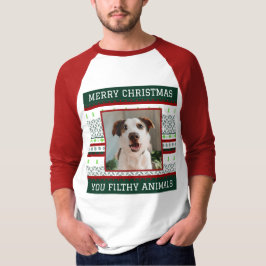 Foto de perro personalizado Navidades feos Camisa 