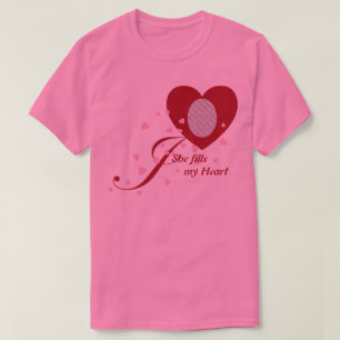 Foto de personalizable en una camiseta del corazón
