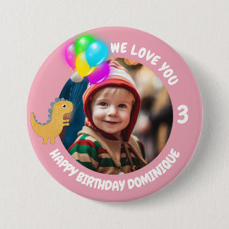 Foto De personalizable, Nombre Y Botón Cumpleaños