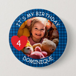 Foto De personalizable, Nombre Y Botón Cumpleaños