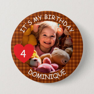 Foto De personalizable, Nombre Y Botón Cumpleaños