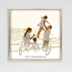 Foto de Personalizado de guiones dorados de famili