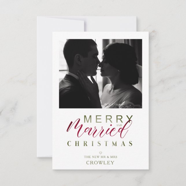 Foto de Personalizado de recién casados con Navida (Anverso)