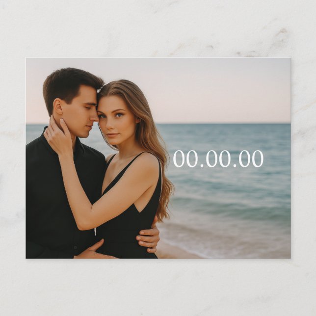 Foto de personalizado Guardar la postal de fecha (Anverso)