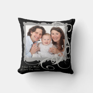 Foto de Personalizado Swirly - almohada del Día de