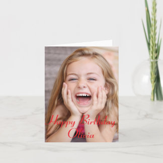 Foto de personalizado, tarjeta de cumpleaños.