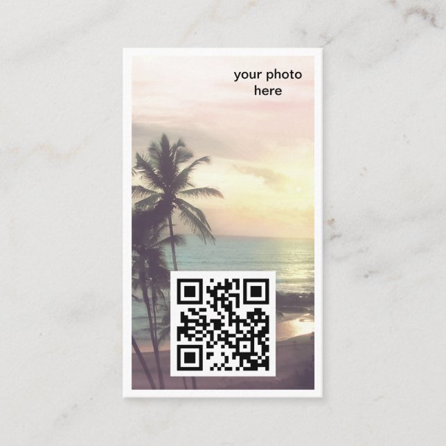 Foto de personalizado y tarjeta de visita QR (Anverso)