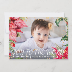 Foto de Poinsettia de Navidad con Salpicadura de O