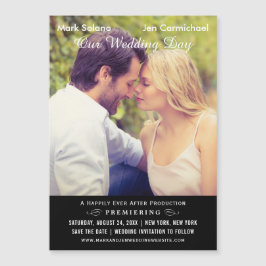 Foto de Poster de cine Boda negro Guardar la fecha