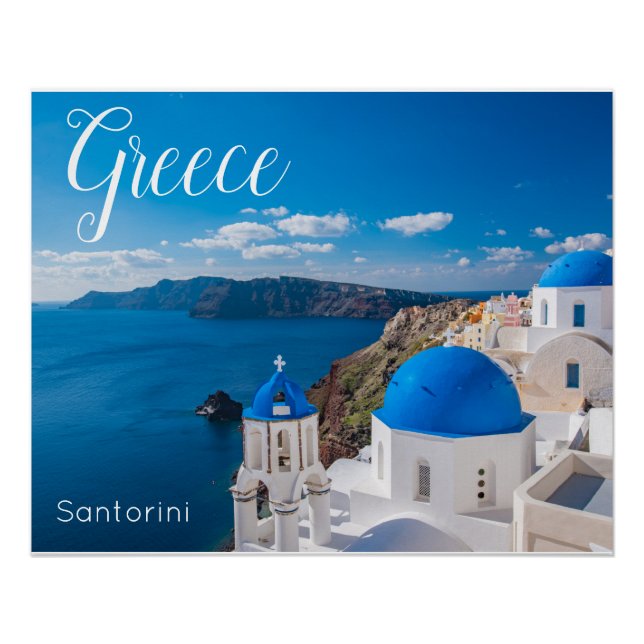 Foto de Poster escénico de Santorini Grecia (Anverso)