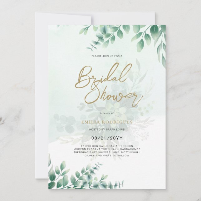 Foto de presupuesto Invitación a ducha de novia Ho (Anverso)