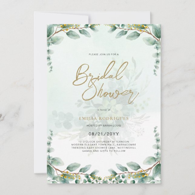 Foto de presupuesto Invitación a ducha de novia Ho (Anverso)