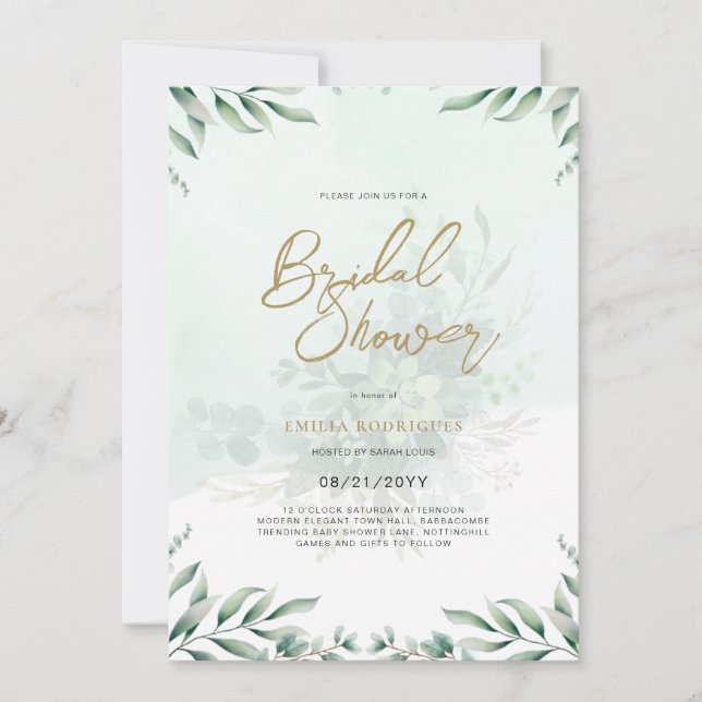 Foto de presupuesto Invitación a ducha de novia Ho (Anverso)