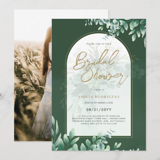 Foto de presupuesto Invitación a ducha de novia Ho (Anverso / Reverso)