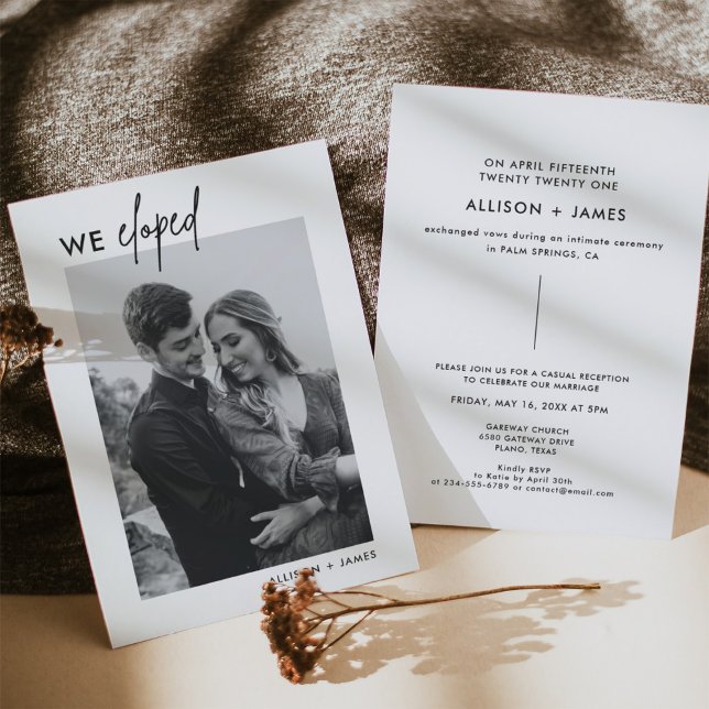 Foto De Recepción Elopement Elegimos Invitación (Subido por el creador)