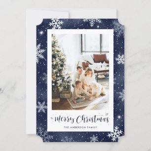 Foto de Relieve metalizado azul Feliz Navidad