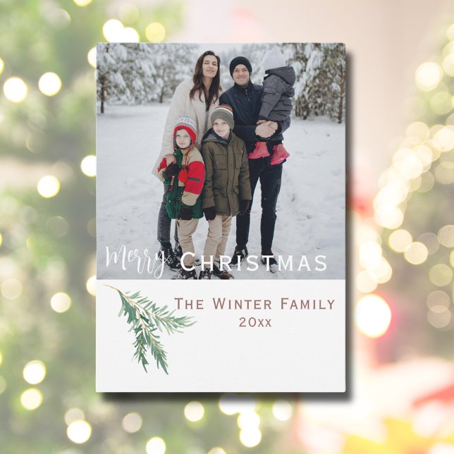 Foto de reseña de Feliz Año de Navidad (Merry Christmas Year in Review Photo Holiday Card
)