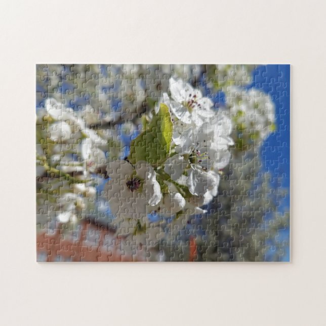 Foto de rompecabezas con flores de árbol blanco (Horizontal)