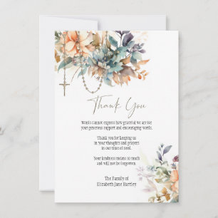 Foto de Rosario Floral  Tarjeta de Agradecimiento 