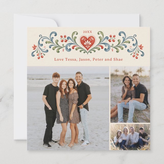 Foto de Rosemaling de Navidad Nórdica  (Reverso)