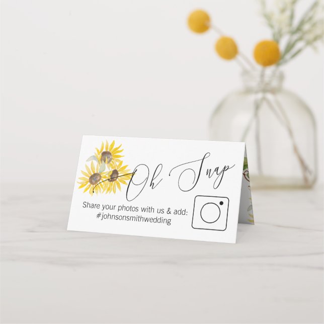 Foto de Sunflower Compartir tarjeta de mesa plegad (Reverso)