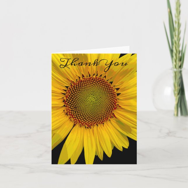 FOTO DE SUNFLOWER GRACIAS TARJETA (Anverso)