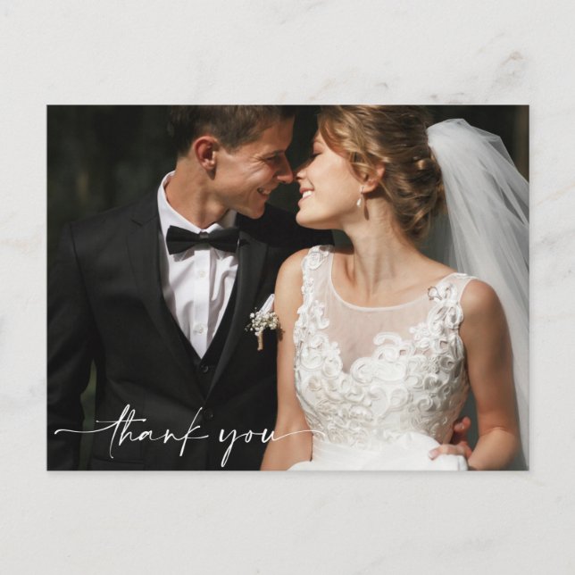 Foto de tarjeta de agradecimiento al boda (Anverso)