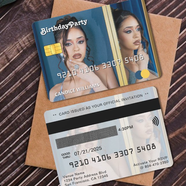 Foto de tarjeta de crédito Fiesta de cumpleaños (Credit Card Photo Birthday Party
)