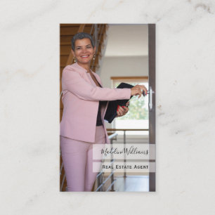 Foto de tarjeta de visita del agente inmobiliario
