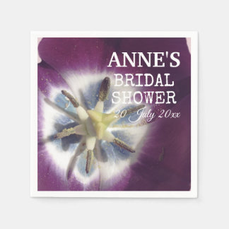 Foto de tulipán morado, servilleta de papel de duc