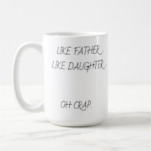 Foto de un padre con sus hijas en una taza de