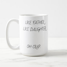 Foto de un padre con sus hijas en una taza de
