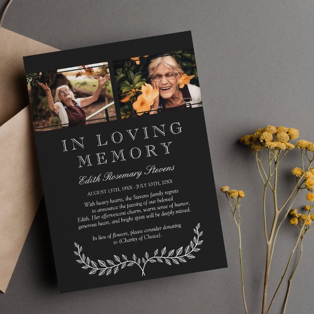 Foto De Wreath Blanca En La Invitación De La Memor (Subido por el creador)