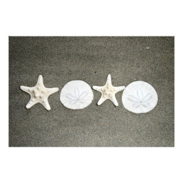 Foto de X y O de playa Impresión Premium en Satín