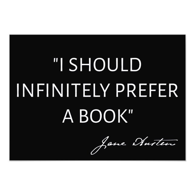 Foto Debería Preferir Infinitamente Un Libro - Jane Aus (Frente)