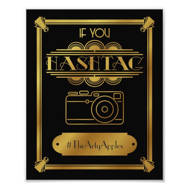 Foto deco de arte, signo de medios sociales, signo de b (Frente)