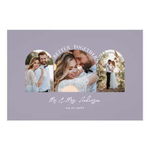 Foto Decoración de boda multifoto en arco elegante mora