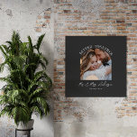 Foto Decoración de la casa de un boda fotográfico del a<br><div class="desc">Mejor juntar la invitación del boda de fotografía de arco de chica rosa y la impresión del poster de regalo. Moderna y elegante colorido gris de carbón vegetal.</div>