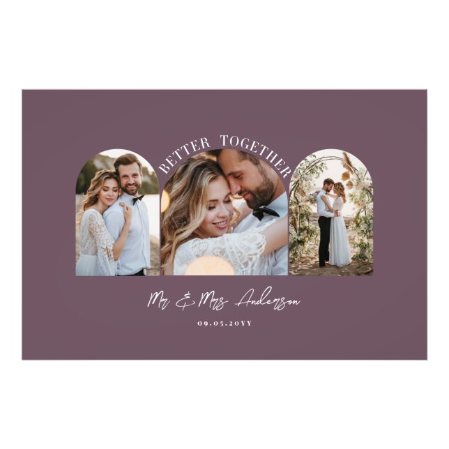 Foto Decoración de regalo de boda multifotografía Purpl (Frente)