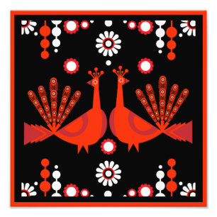 Foto Decoración original de arte pavo real