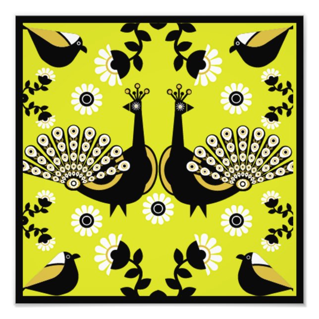 Foto Decoración original de arte pavo real (Frente)